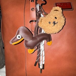 Charming Brown and Orange Dog Bag Charm